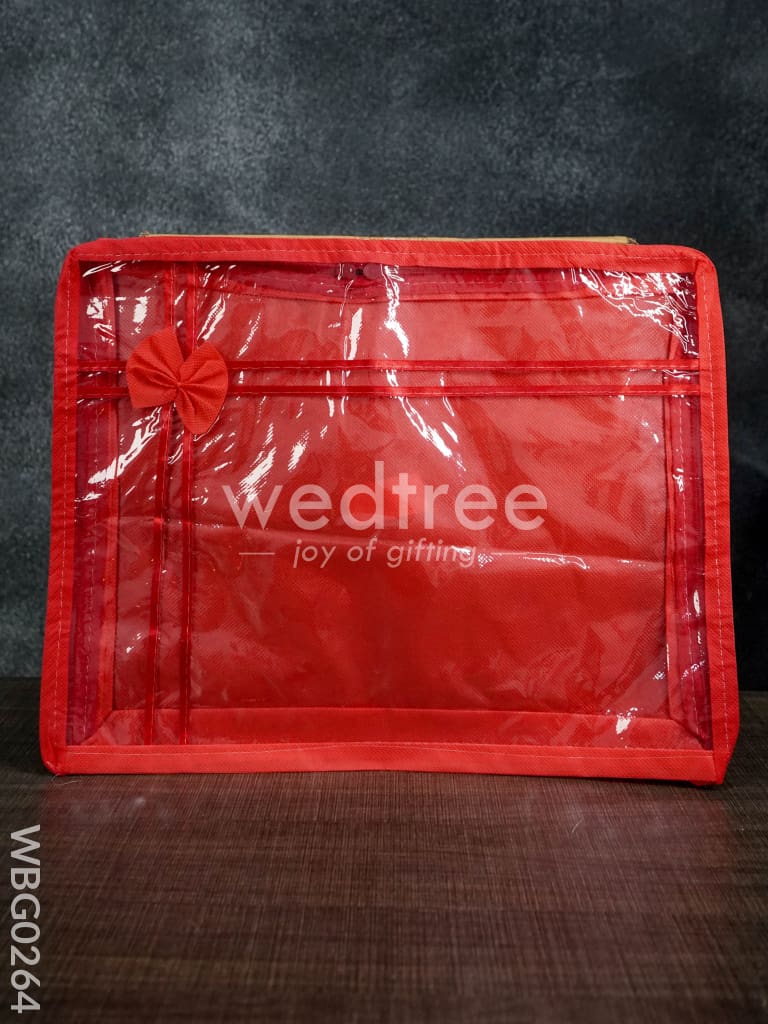 Plain Transparent Double Saree Cover - 3 Inches - WBG0264