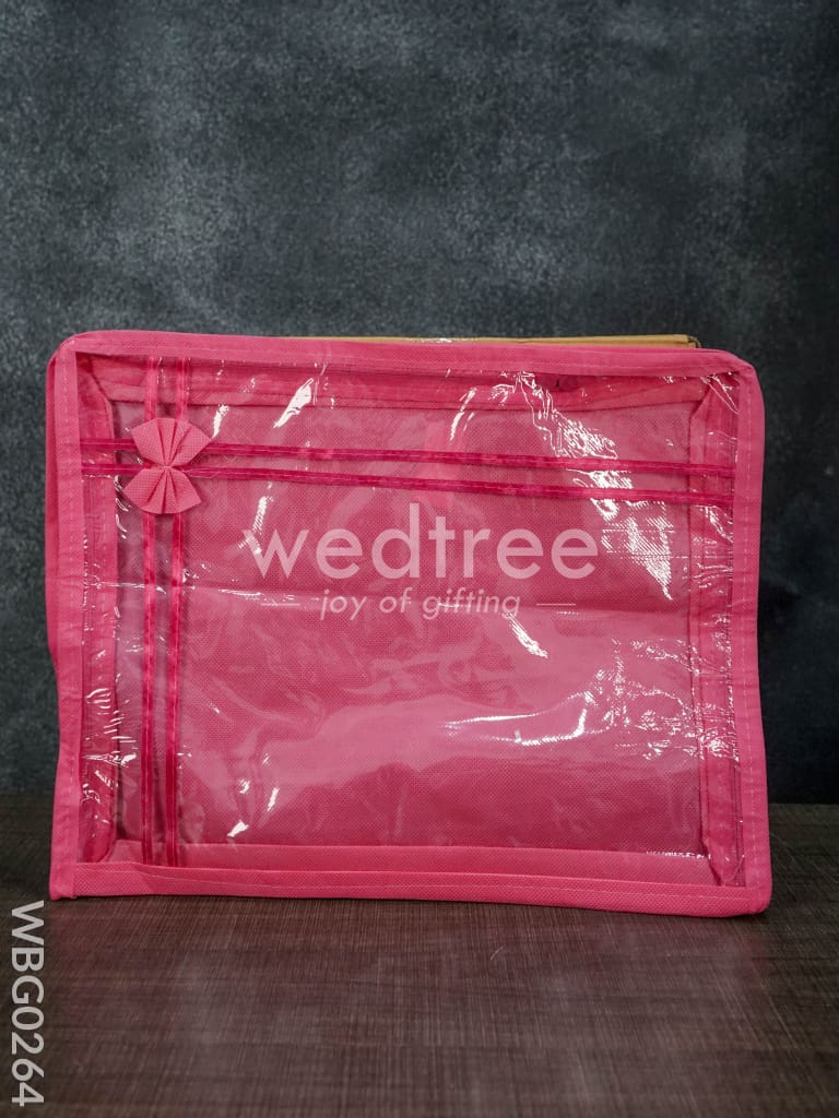 Plain Transparent Double Saree Cover - 3 Inches - WBG0264