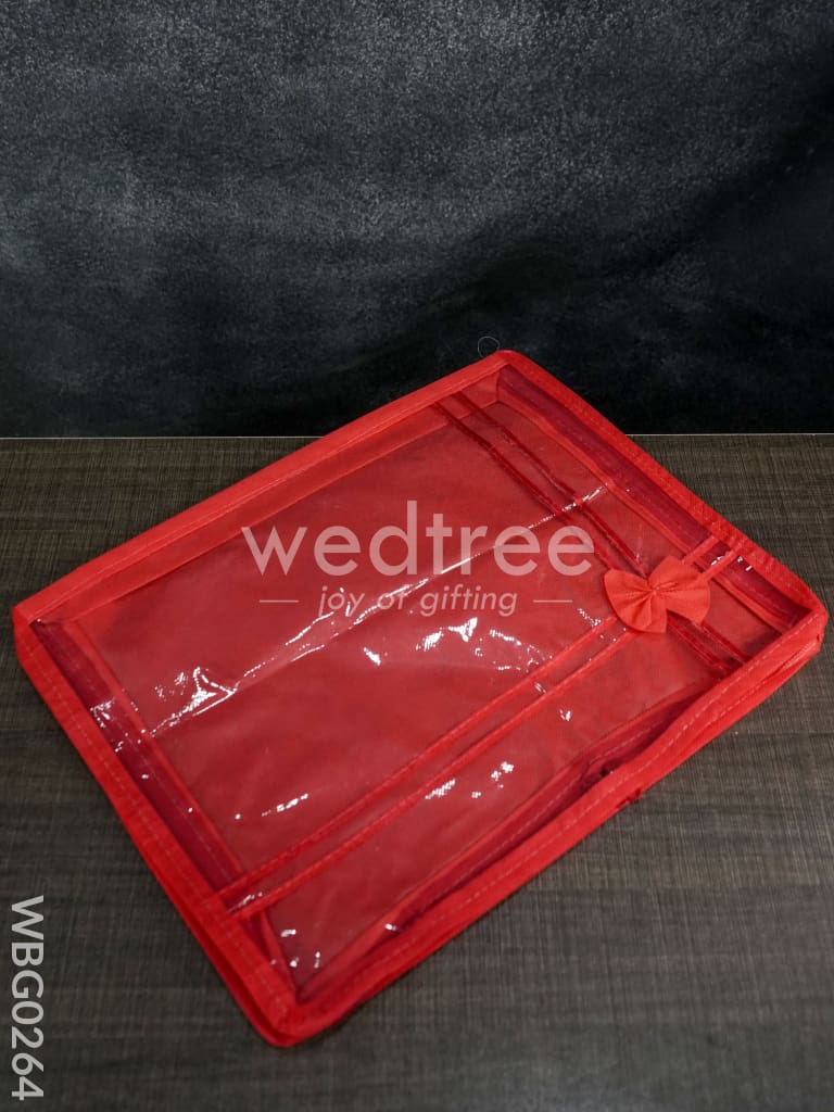 Plain Transparent Double Saree Cover - 3 Inches - WBG0264