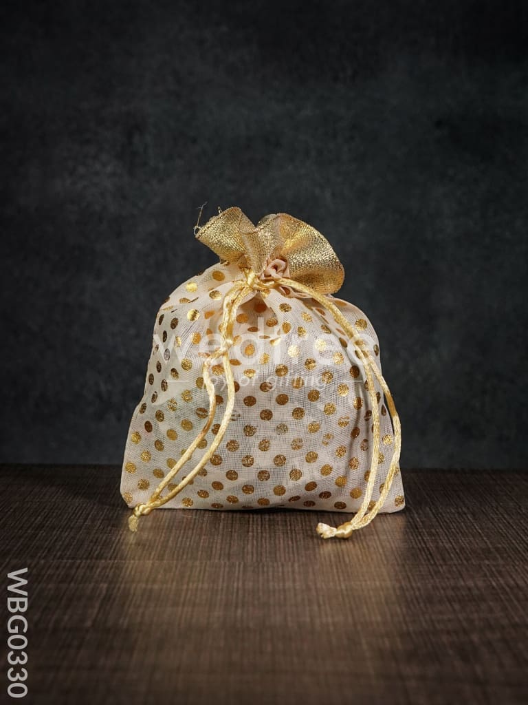 Polka Dots String Bag - 5 X 7 Inches - WBG0330
