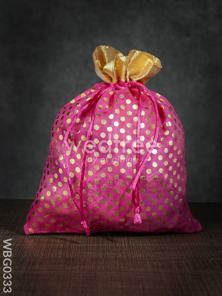 Polka Dots String Bag - 8 X 11 Inches - WBG0333