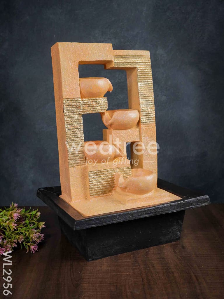 Polyresin 4-step Diya Water Fountain - WL2956