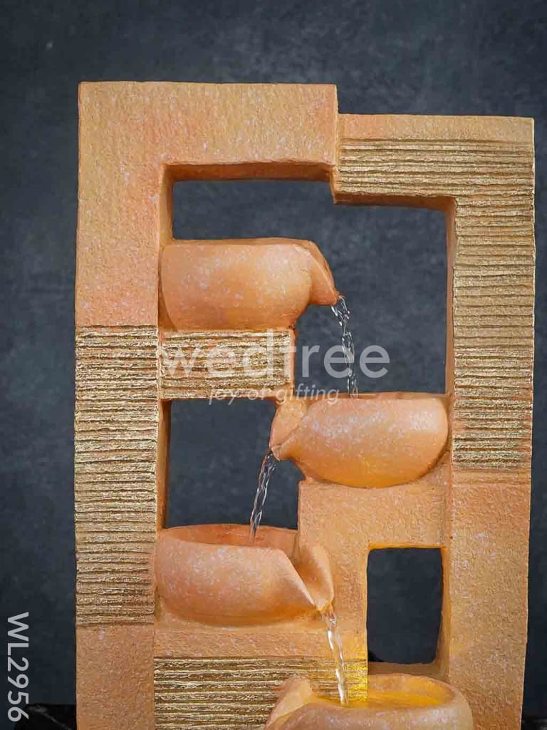 Polyresin 4-step Diya Water Fountain - WL2956