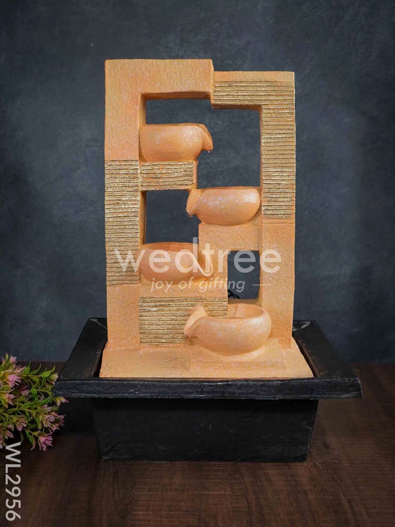 Polyresin 4-step Diya Water Fountain - WL2956
