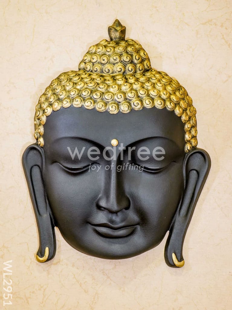 Polyresin Buddha Face Hanging - Black - WL2951