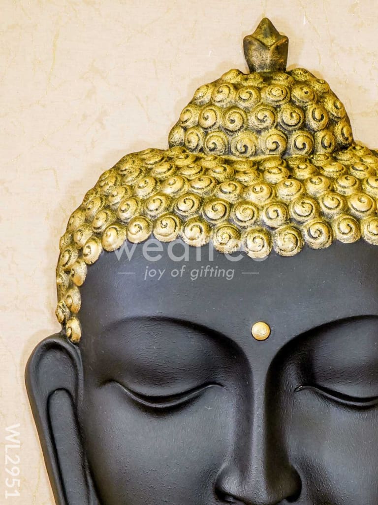 Polyresin Buddha Face Hanging - Black - WL2951