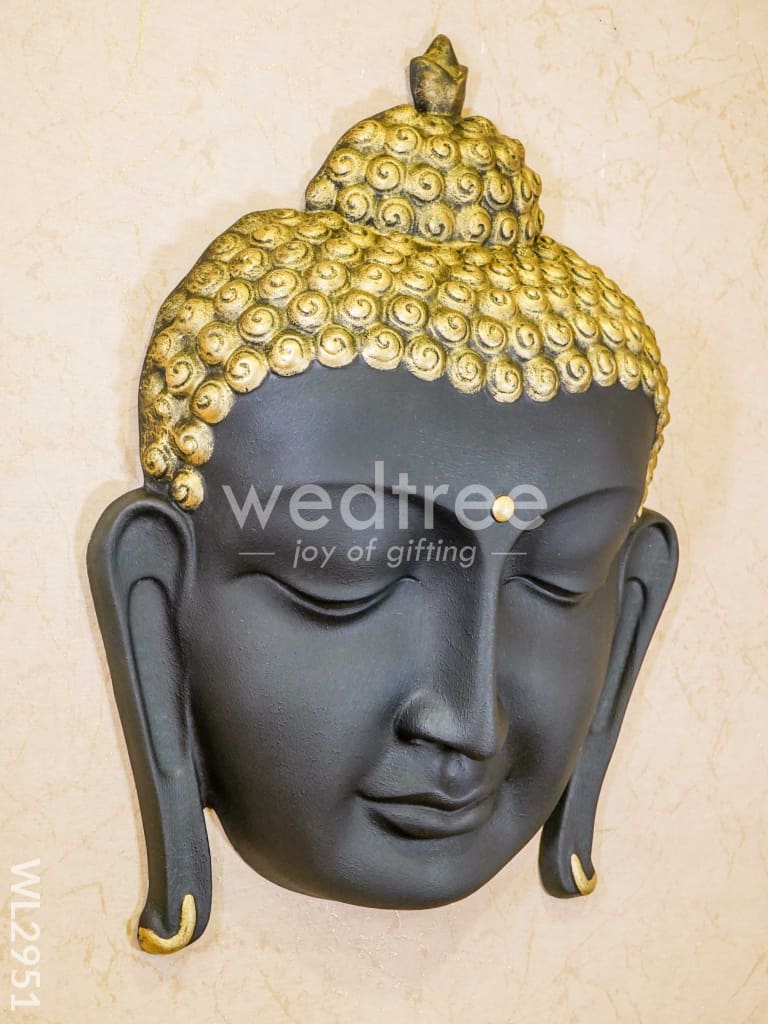 Polyresin Buddha Face Hanging - Black - WL2951