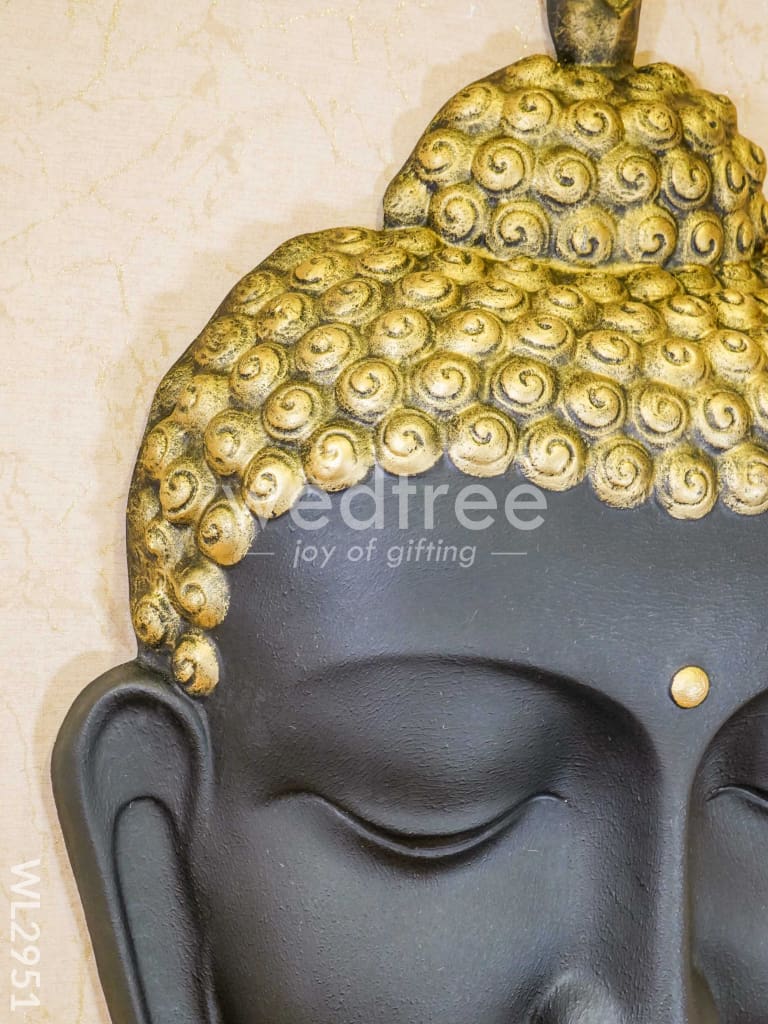 Polyresin Buddha Face Hanging - Black - WL2951