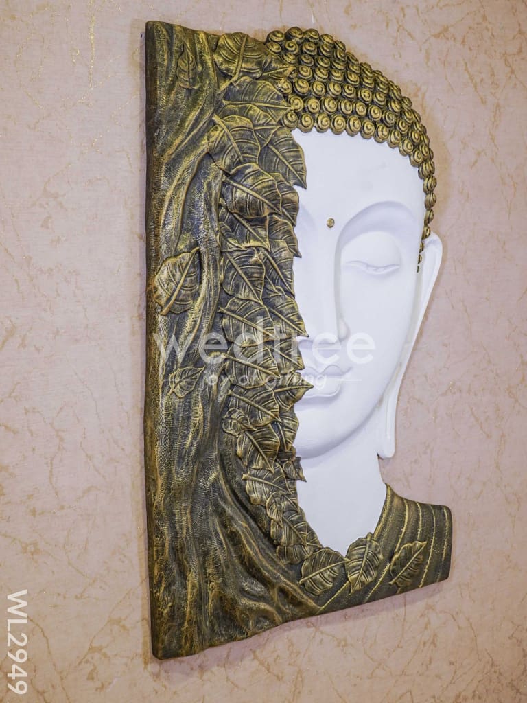 Polyresin Buddha Face Hanging with Bodhi Tree - WL2949