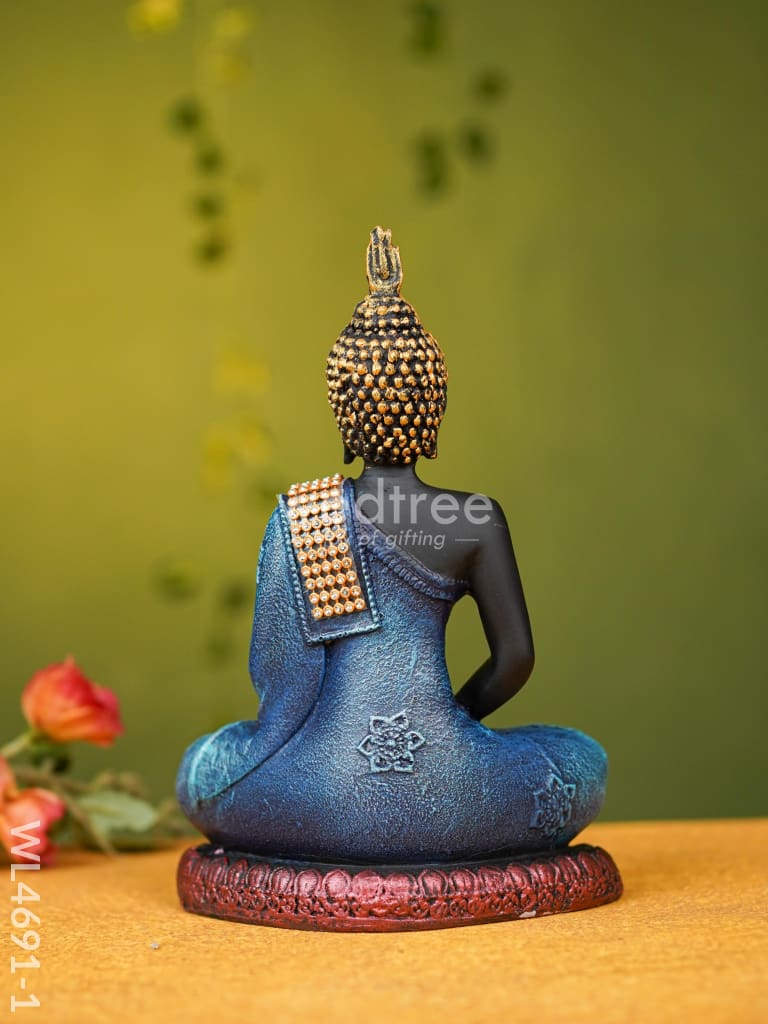 Polyresin Buddha Idol - 8 inch - WL4691-1
