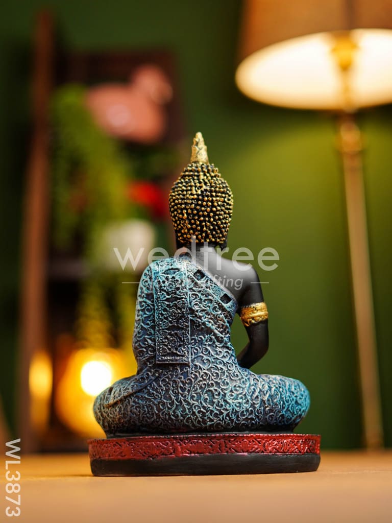 Polyresin Buddha on Podium - 9.5 inch - WL3873