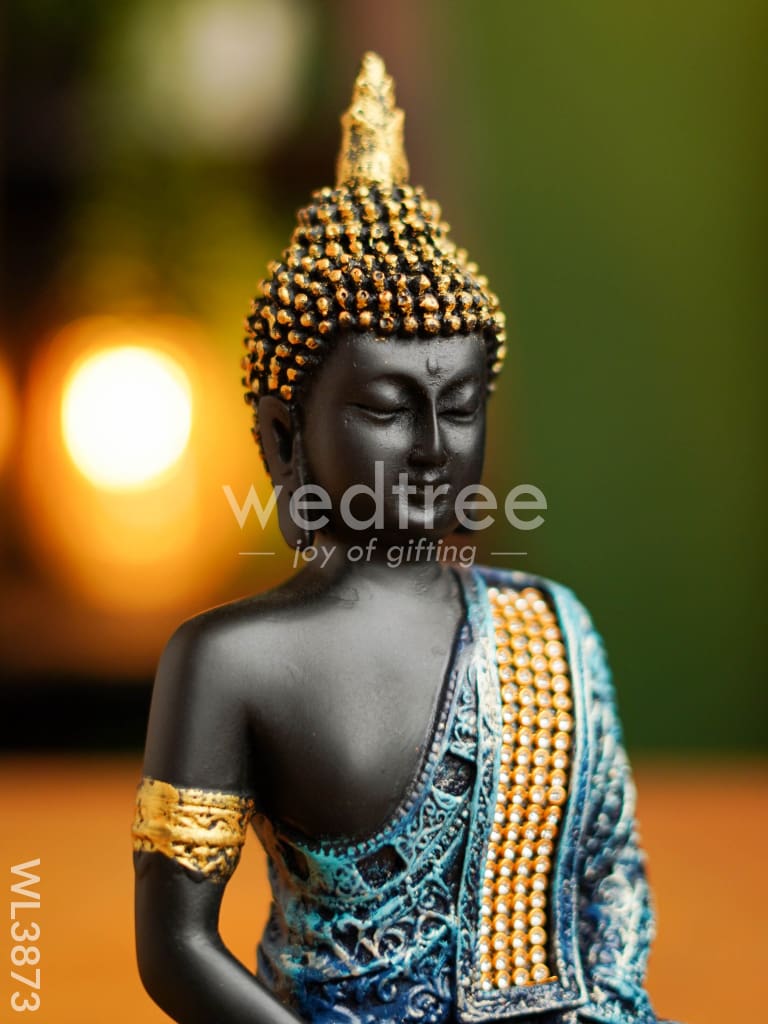 Polyresin Buddha on Podium - 9.5 inch - WL3873