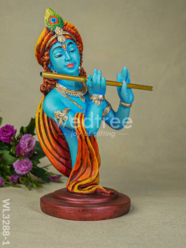 Polyresin Flute Krishna - WL3288-1