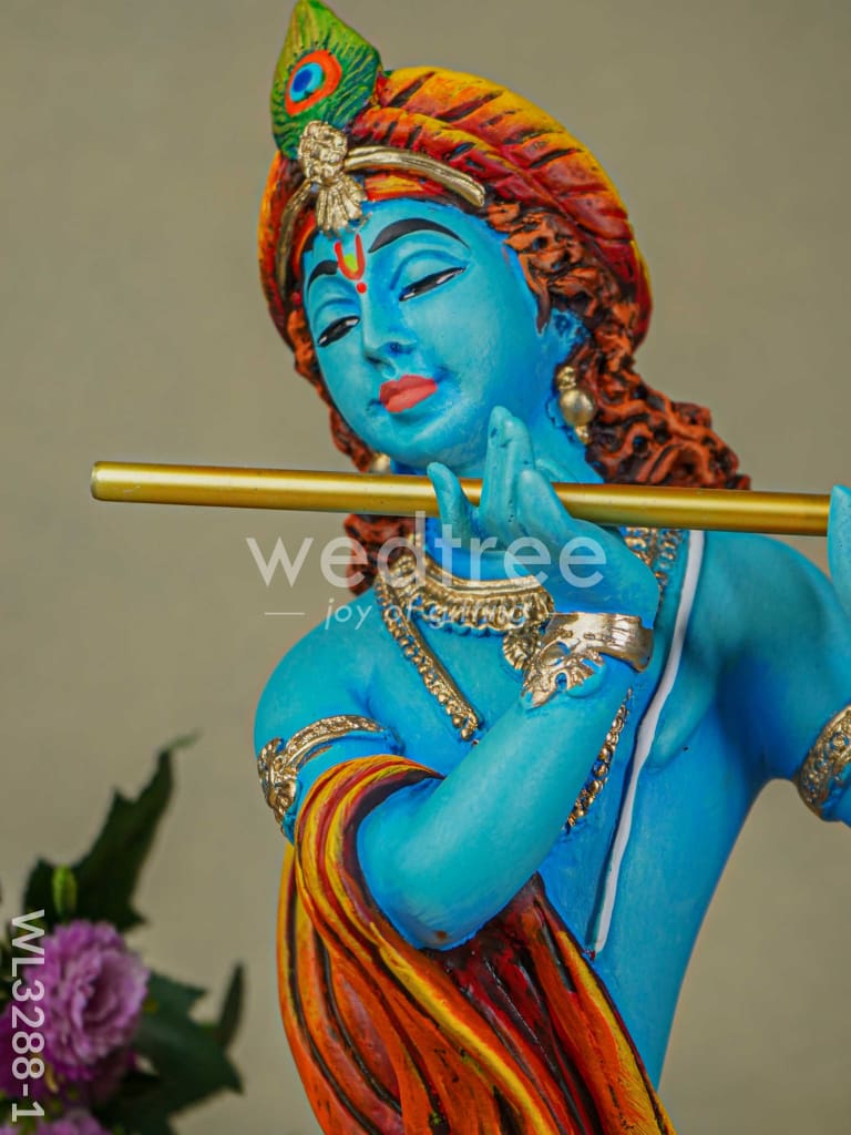 Polyresin Flute Krishna - WL3288-1