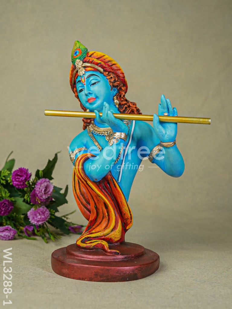 Polyresin Flute Krishna - WL3288-1