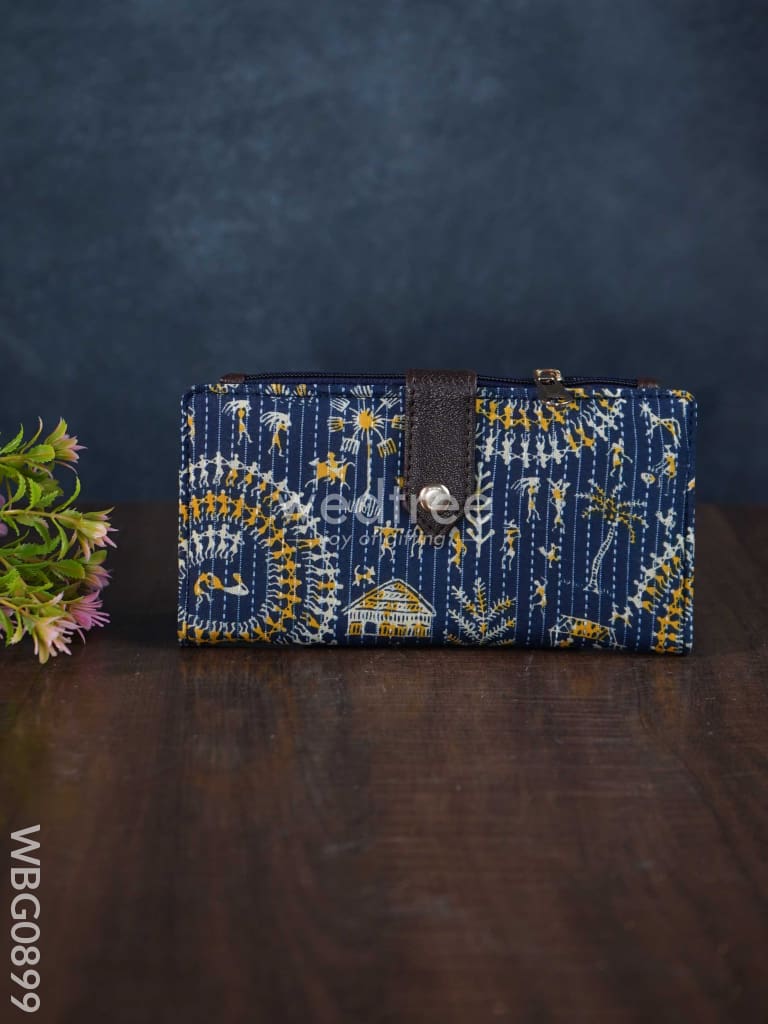 Printed Fabric Clutch with Flip Lock - WBG0899