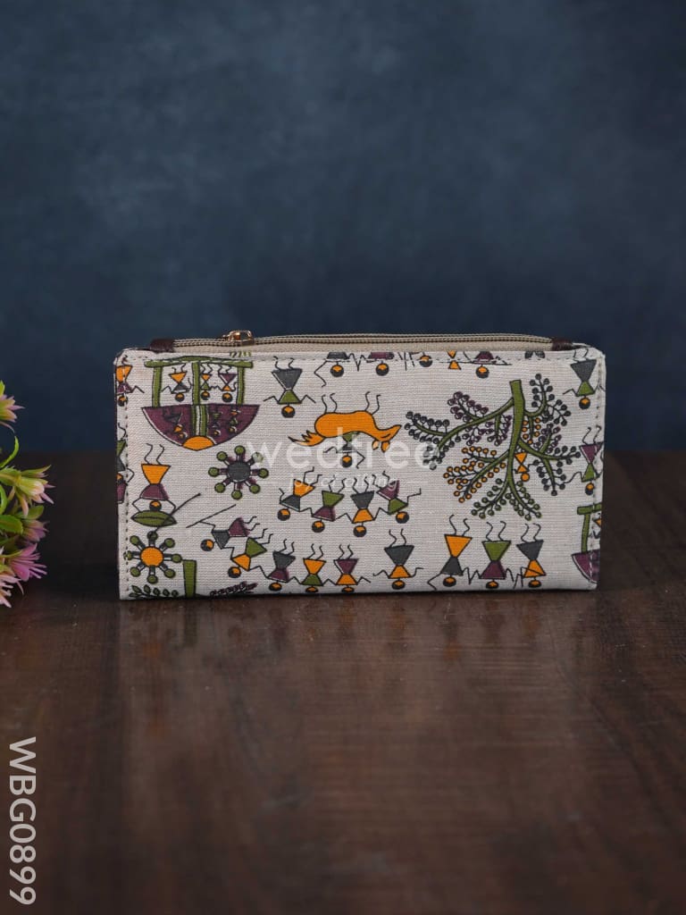 Printed Fabric Clutch with Flip Lock - WBG0899