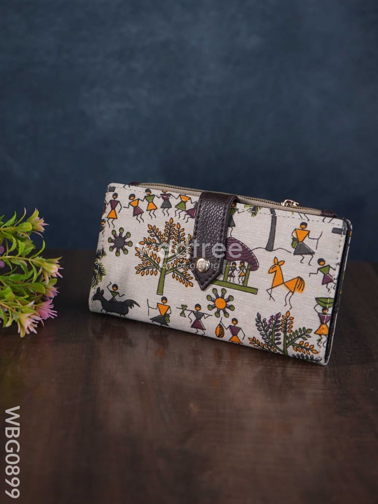 Printed Fabric Clutch with Flip Lock - WBG0899