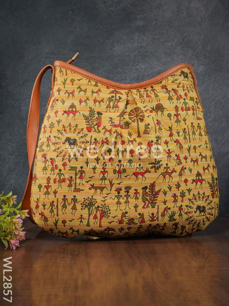 Printed Fabric Sling Bag - WL2857