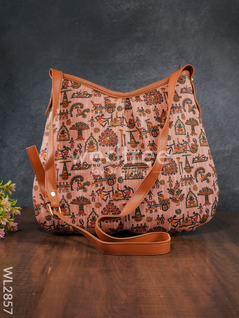 Printed Fabric Sling Bag - WL2857