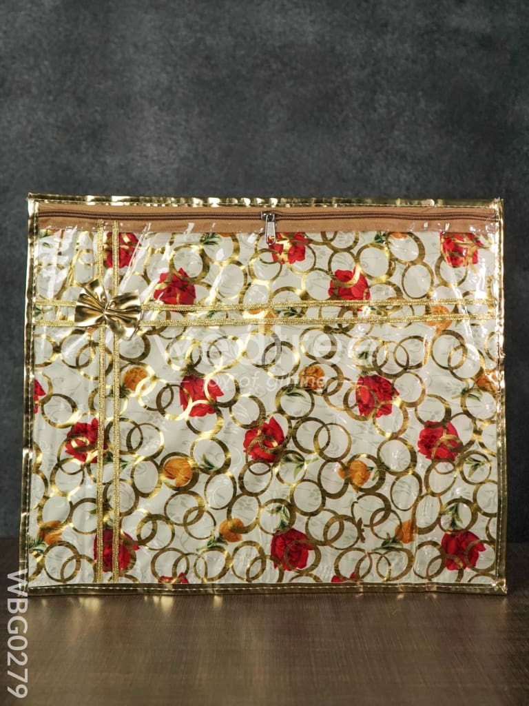 Printed Saree Cover with Bow - WBG0279