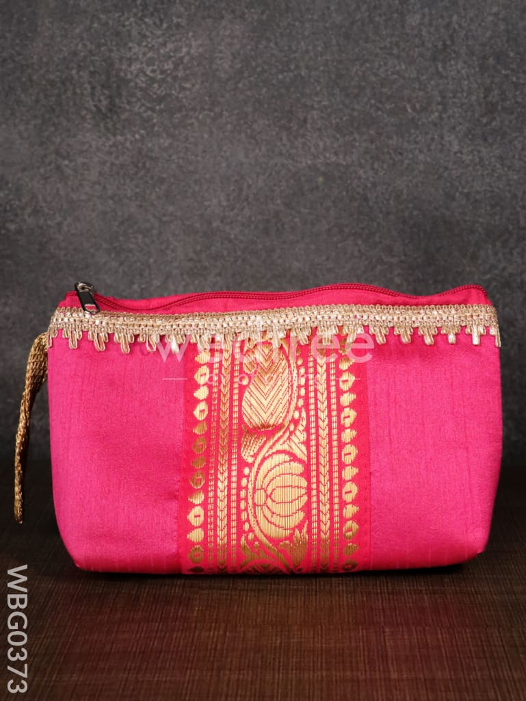 Purse with Mango Zari and Golden lace - WBG0373