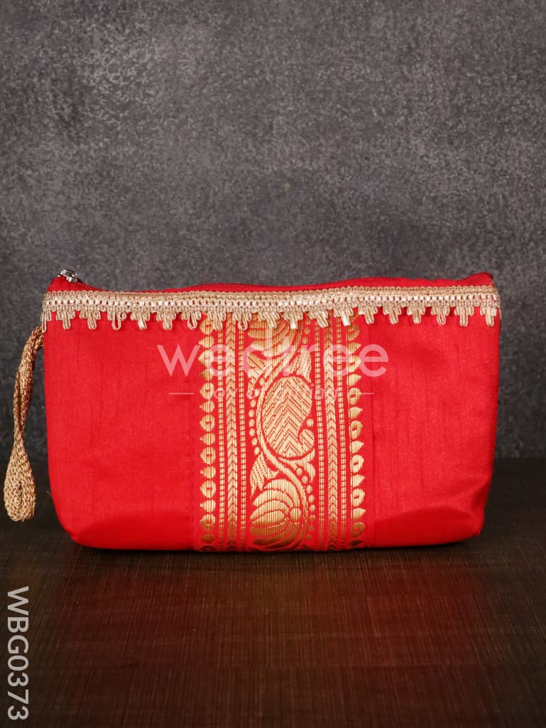 Purse with Mango Zari and Golden lace - WBG0373