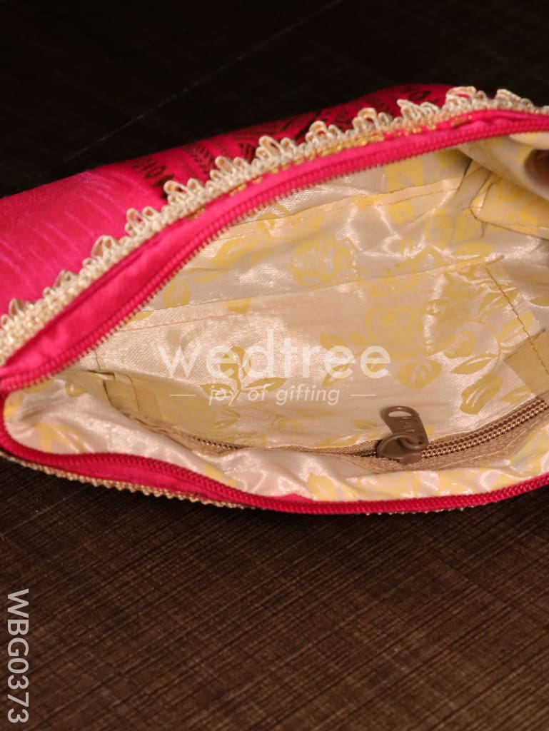 Purse with Mango Zari and Golden lace - WBG0373