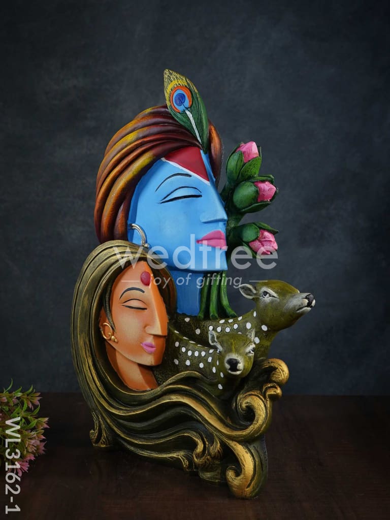 Radha Krishna Idol with Deer - WL3162
