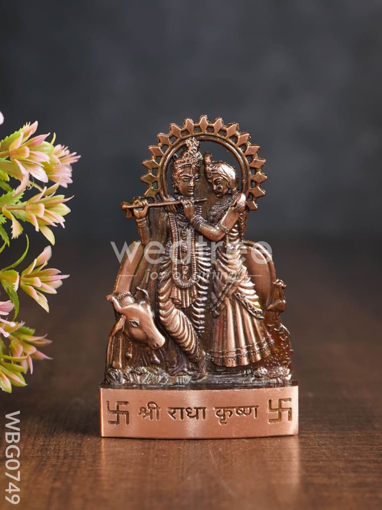 Radha Krishna Murthi Big - Copper Antique Finish - WBG0749