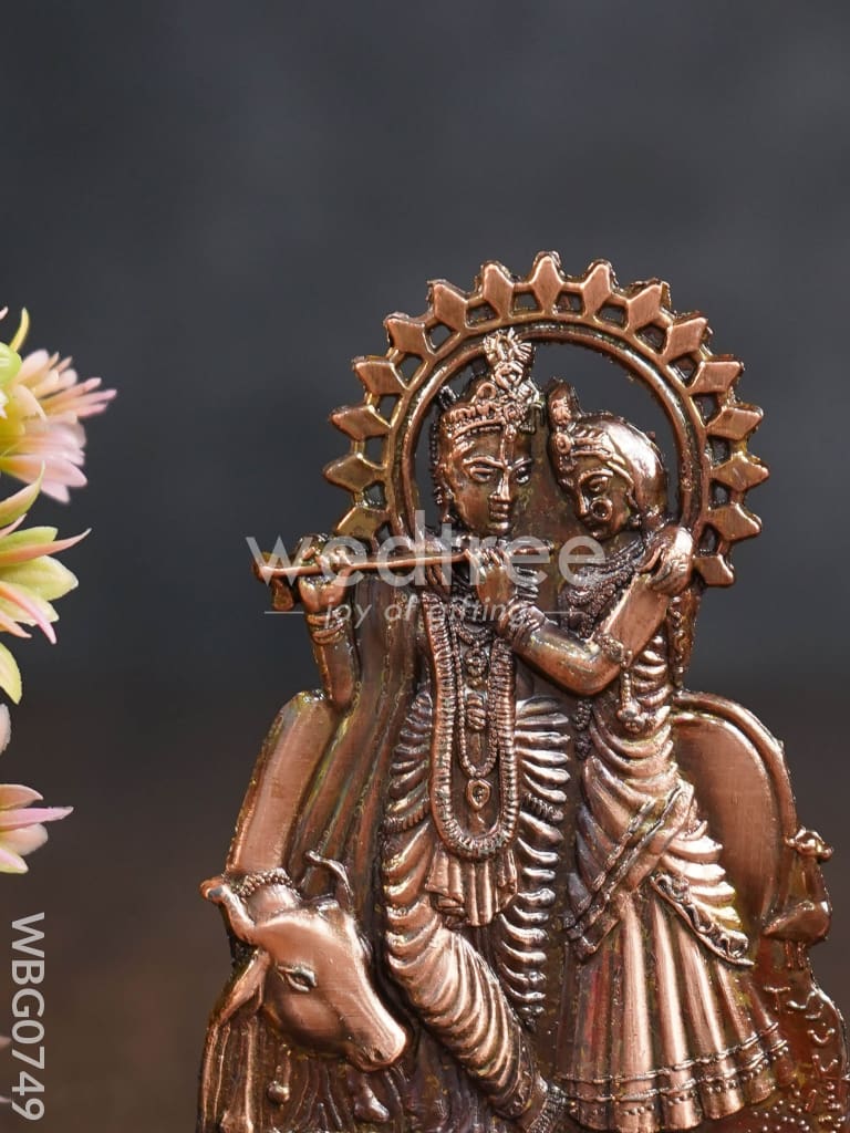 Radha Krishna Murthi Big - Copper Antique Finish - WBG0749