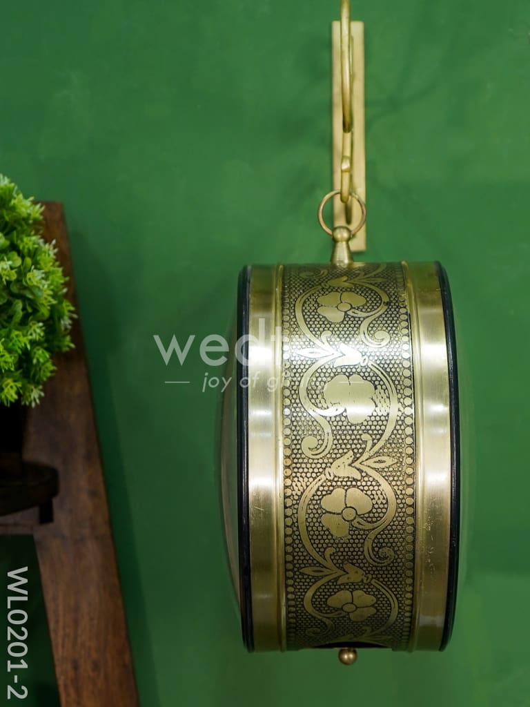 Railway clocks - Brass antique with floral design - WL0201