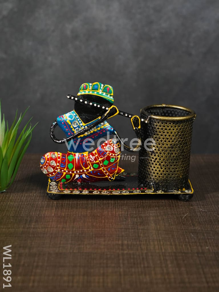 Rajasthani Musical Pen Stand - Flute - WL1891