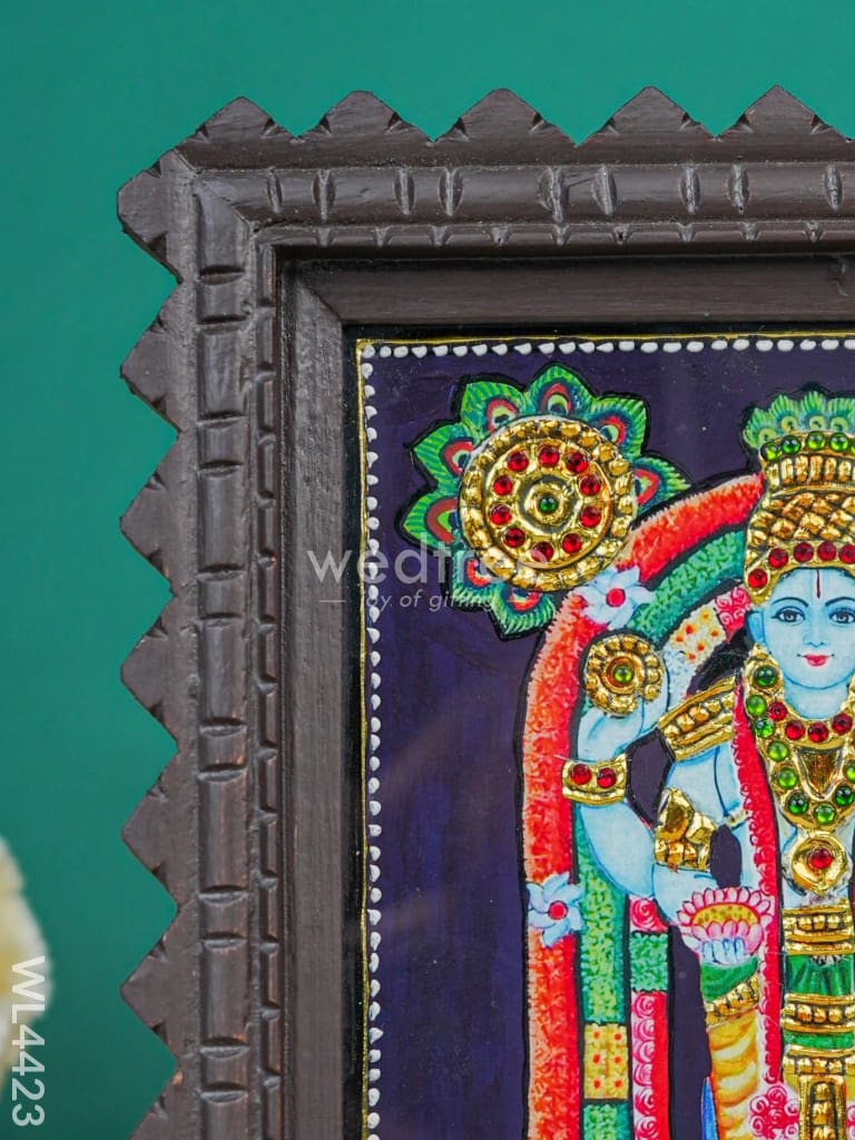 Ramar Photo frame with Tanjore art work - Flat (Gold foil) - 8 x 6 inch - WL4423