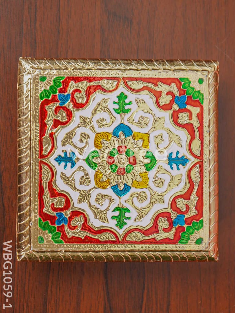 Rangoli Meenakari Manai - 5.5 inch - WBG1059-1
