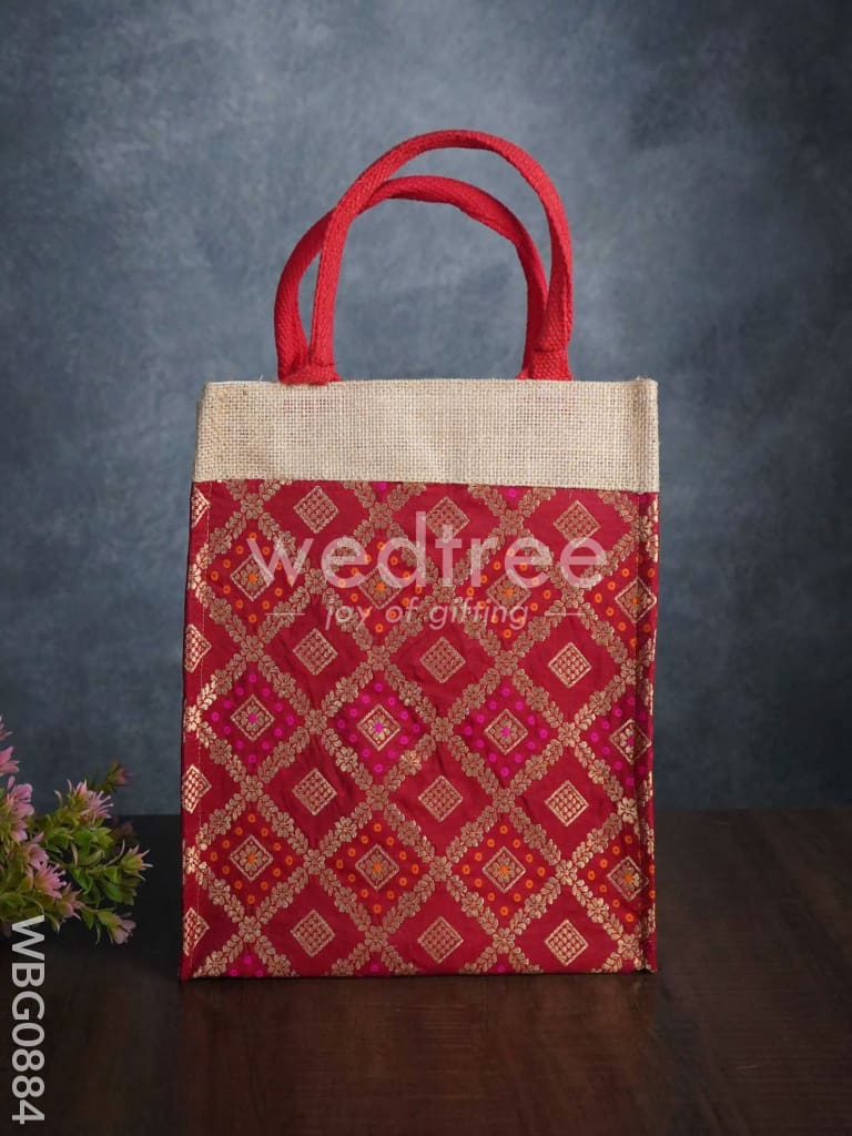 Raw Silk Jute Bag - WBG0884
