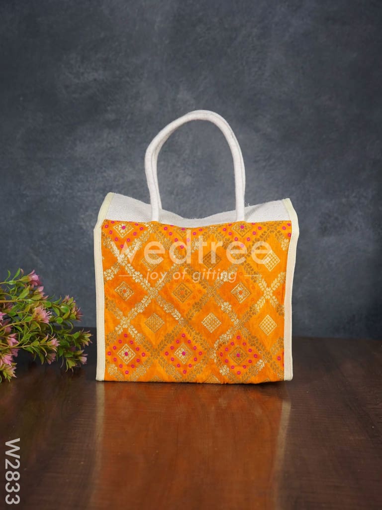 Raw Silk Jute Lunch Bag - W2833