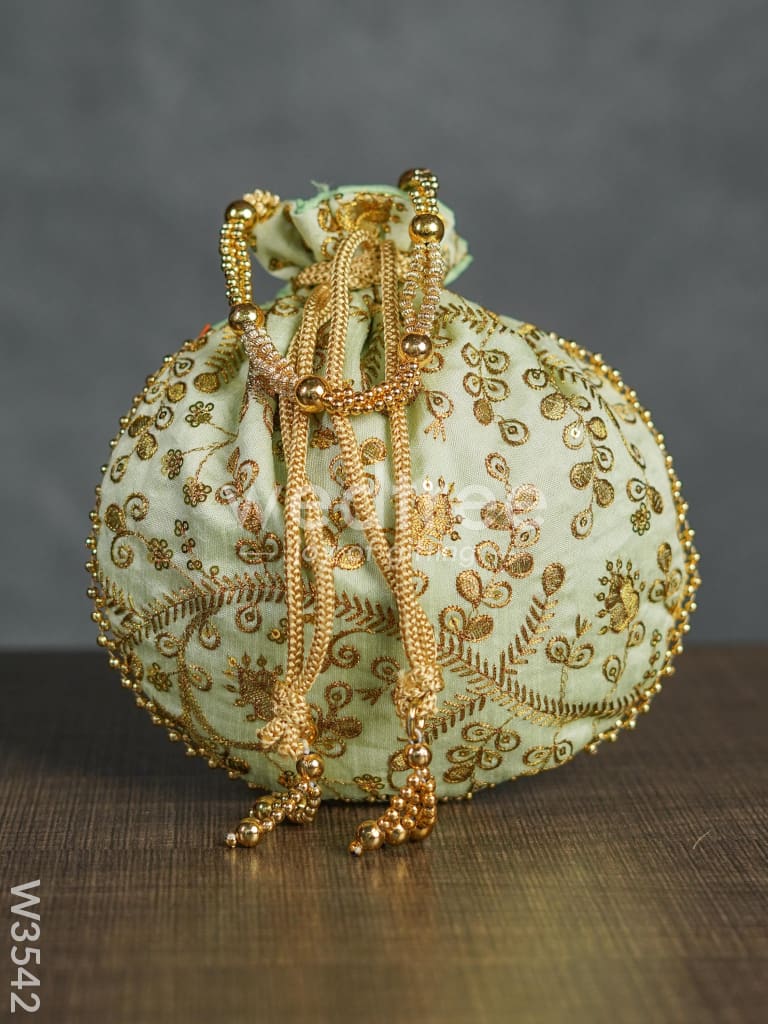 Raw Silk Potli Bag - W3542