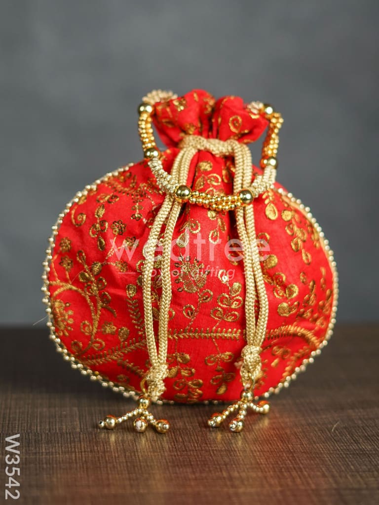Raw Silk Potli Bag - W3542