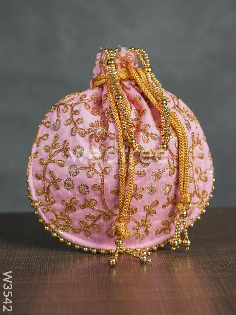 Raw Silk Potli Bag - W3542