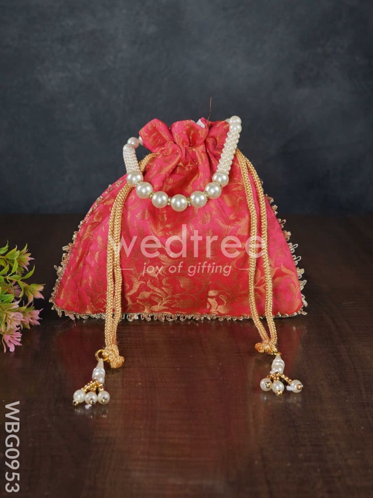 Raw Silk Potli Bag - WBG0953
