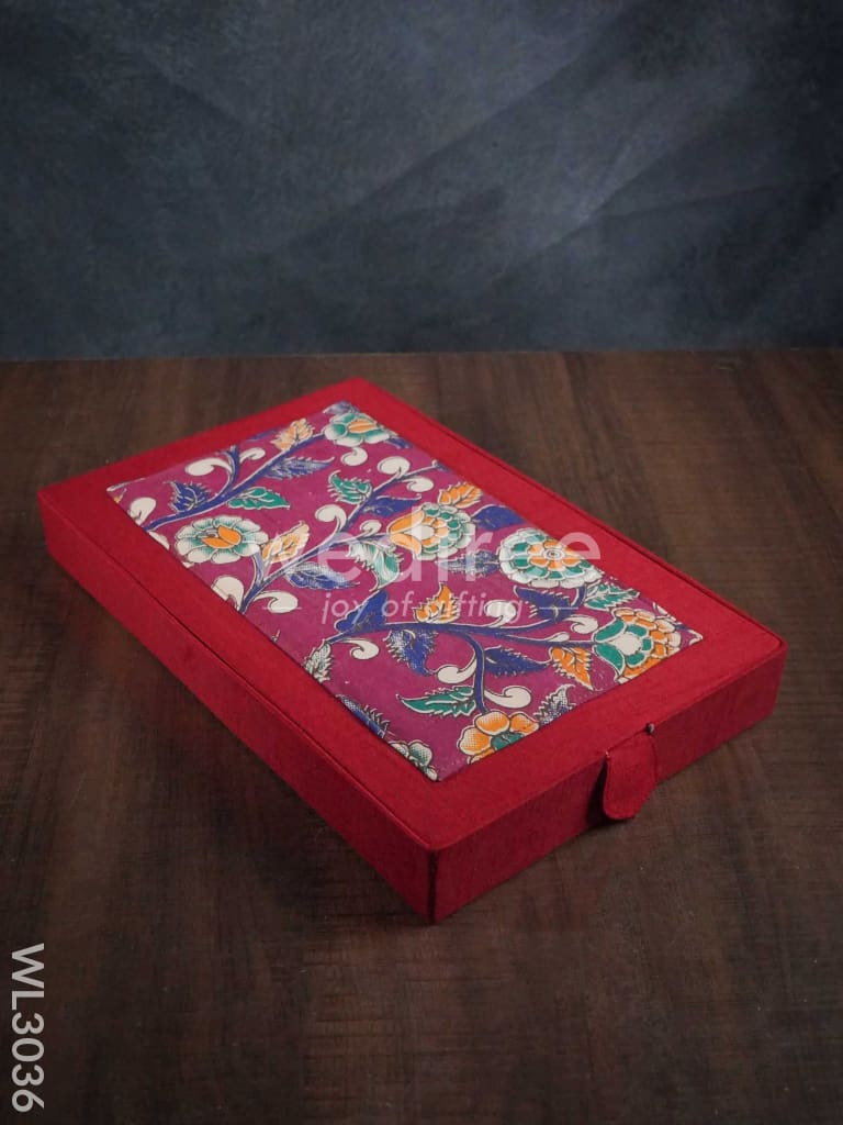 Raw Silk with Kalamkari Jewel Box - WL3036