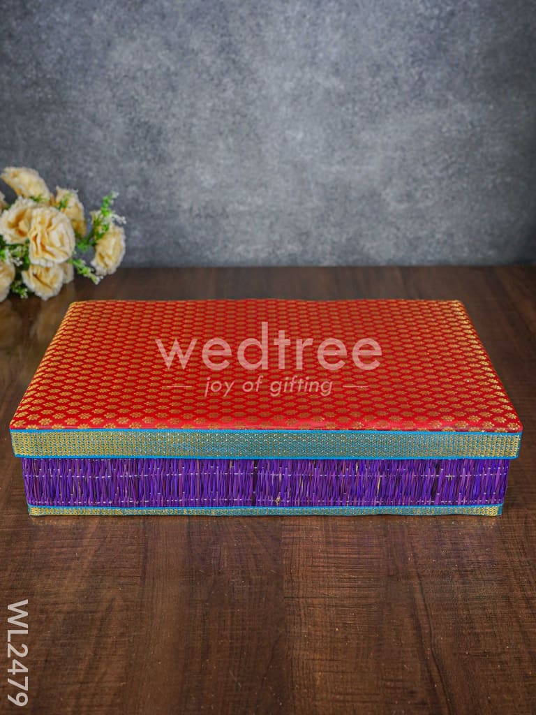 Rectangular Korai Mat Saree Box - WL2479