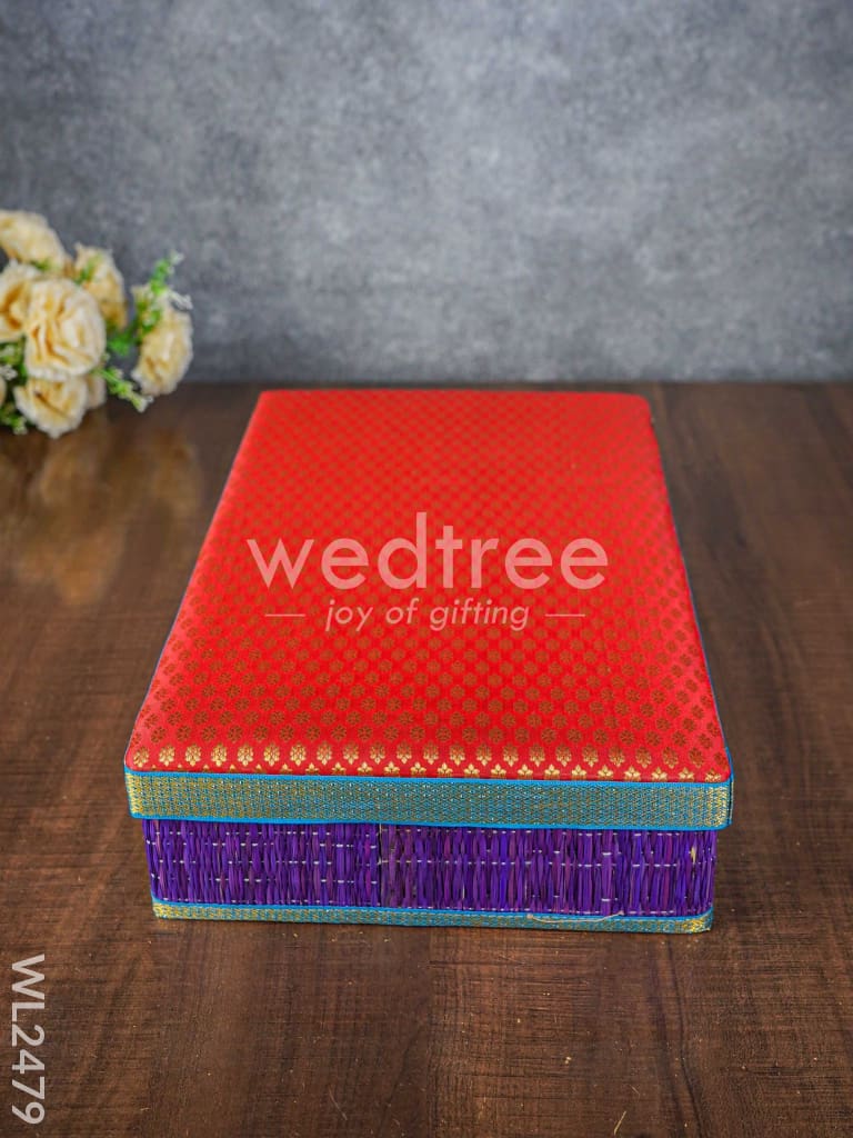Rectangular Korai Mat Saree Box - WL2479