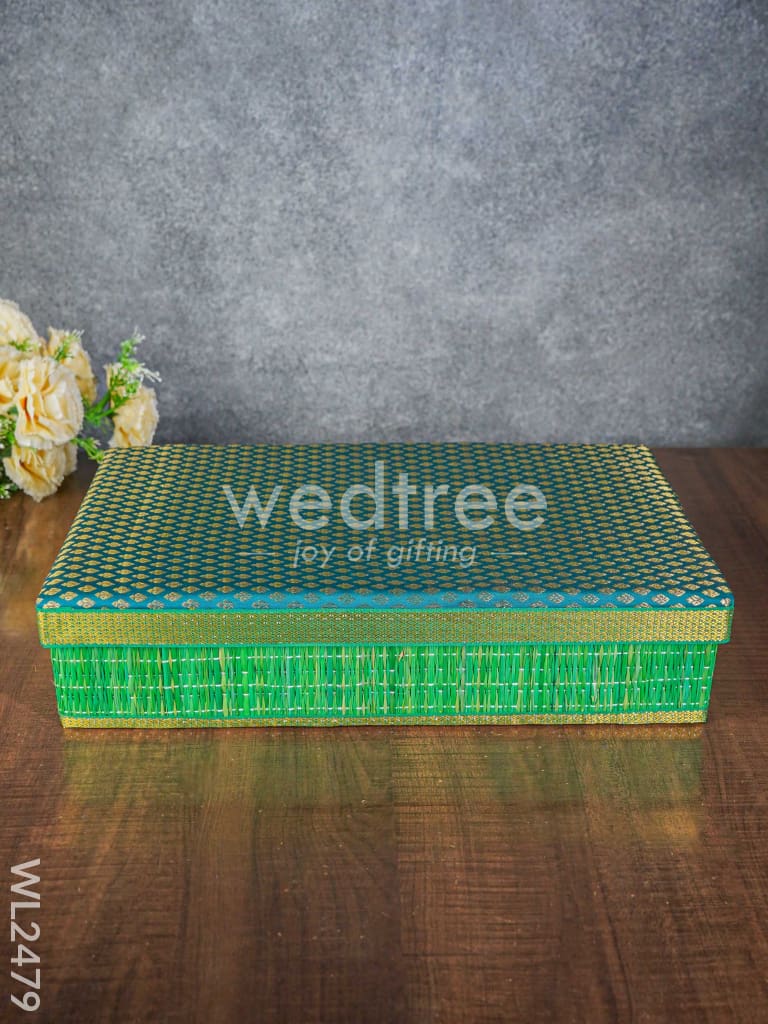 Rectangular Korai Mat Saree Box - WL2479