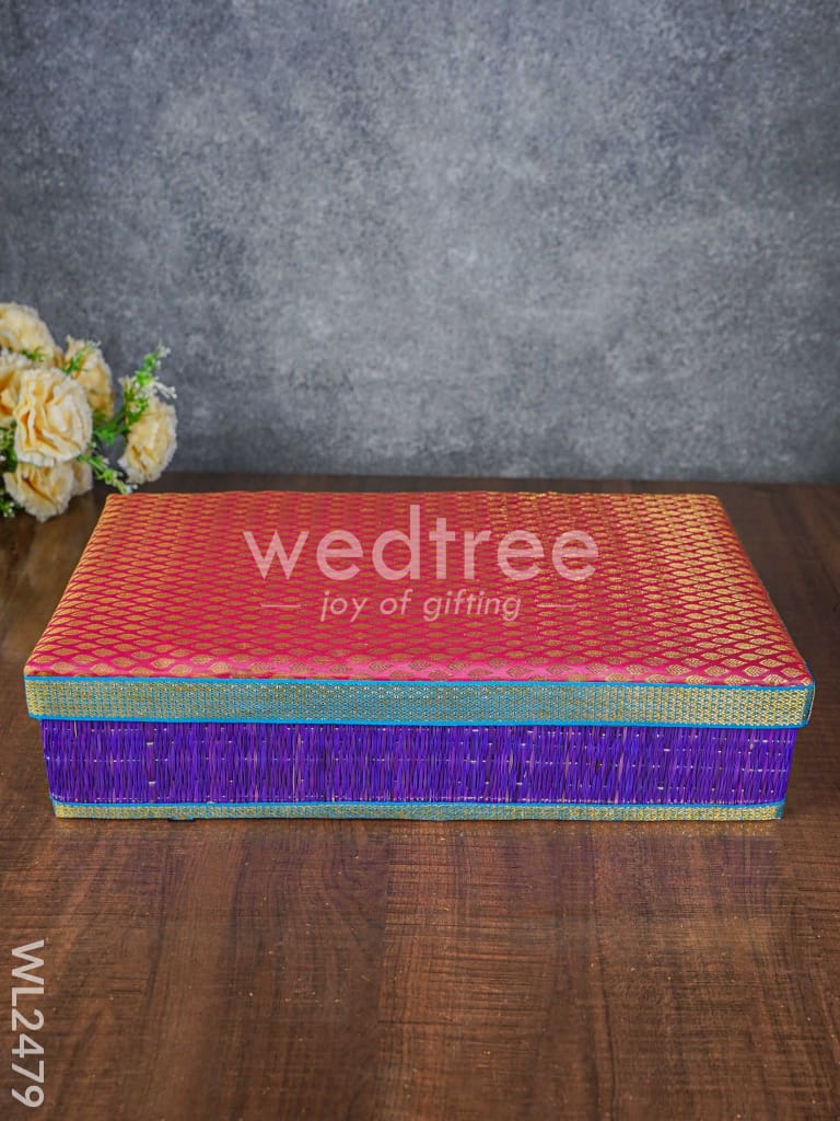 Rectangular Korai Mat Saree Box - WL2479