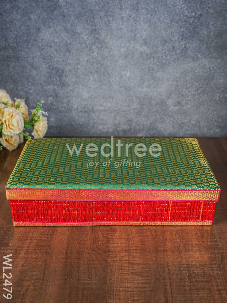 Rectangular Korai Mat Saree Box - WL2479