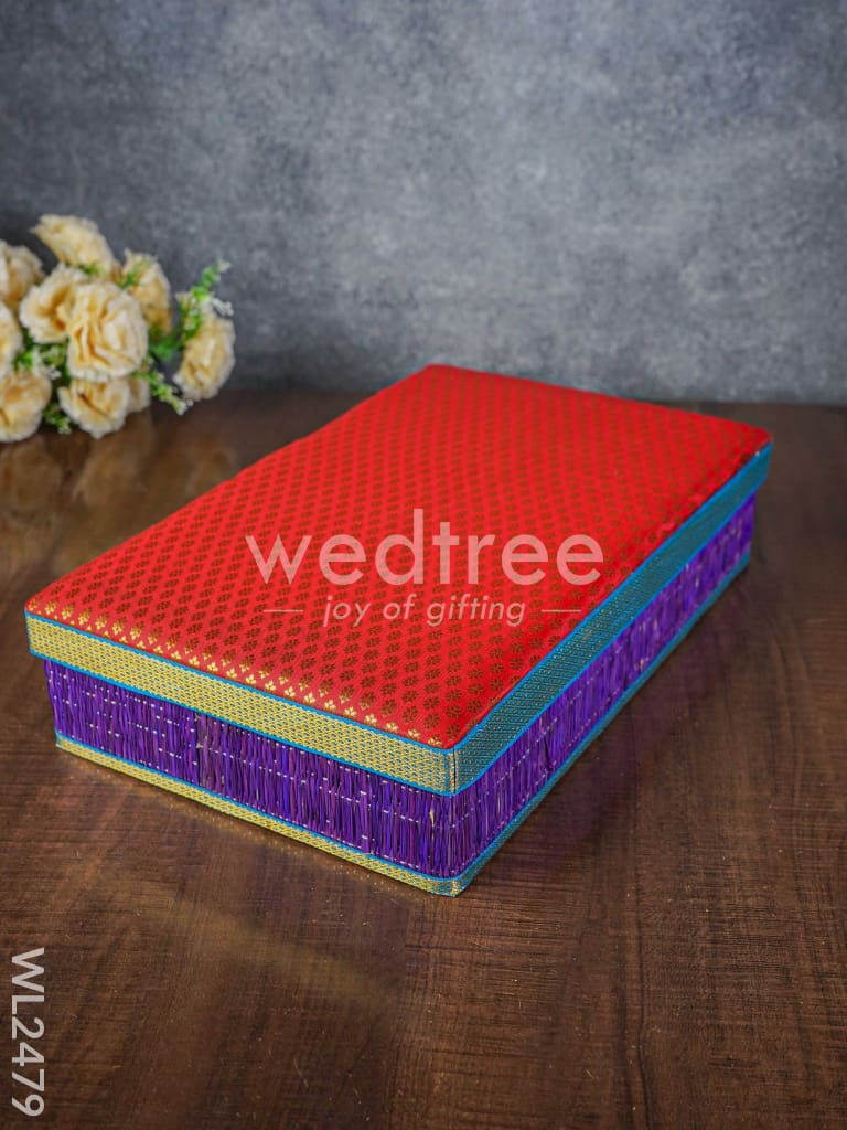 Rectangular Korai Mat Saree Box - WL2479