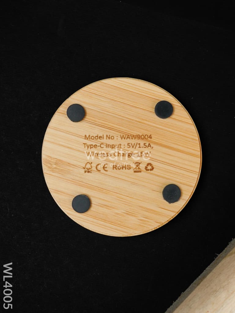 Round Bamboo Charger - 15W - WL4005