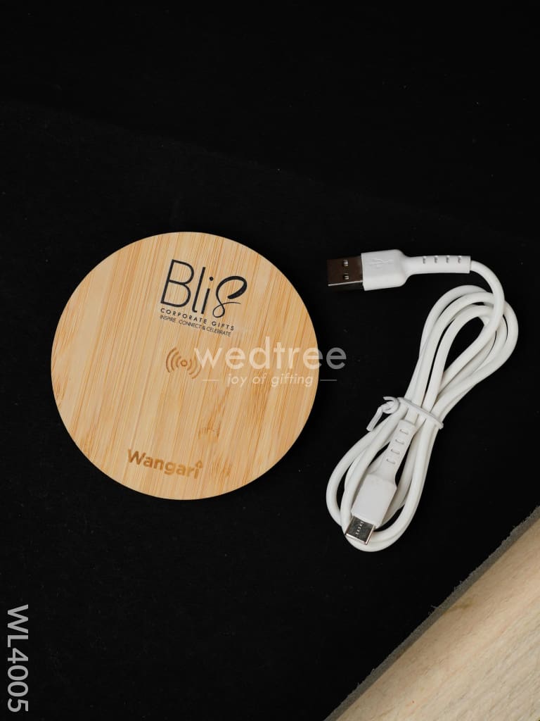 Round Bamboo Charger - 15W - WL4005